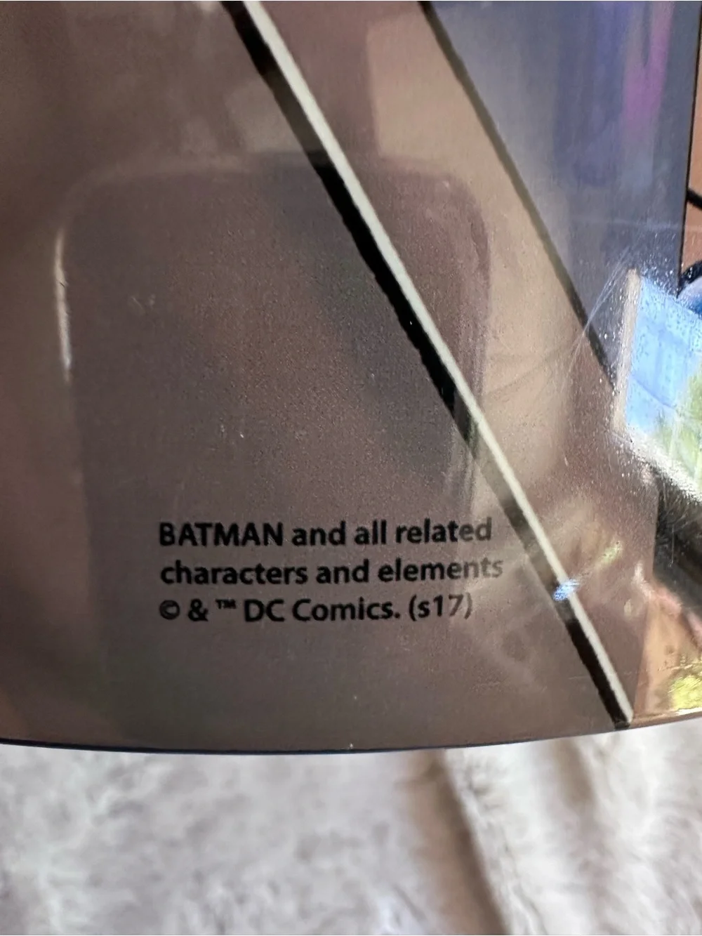 DC Batman Plastic Storage Pail in Blue and Yellow
